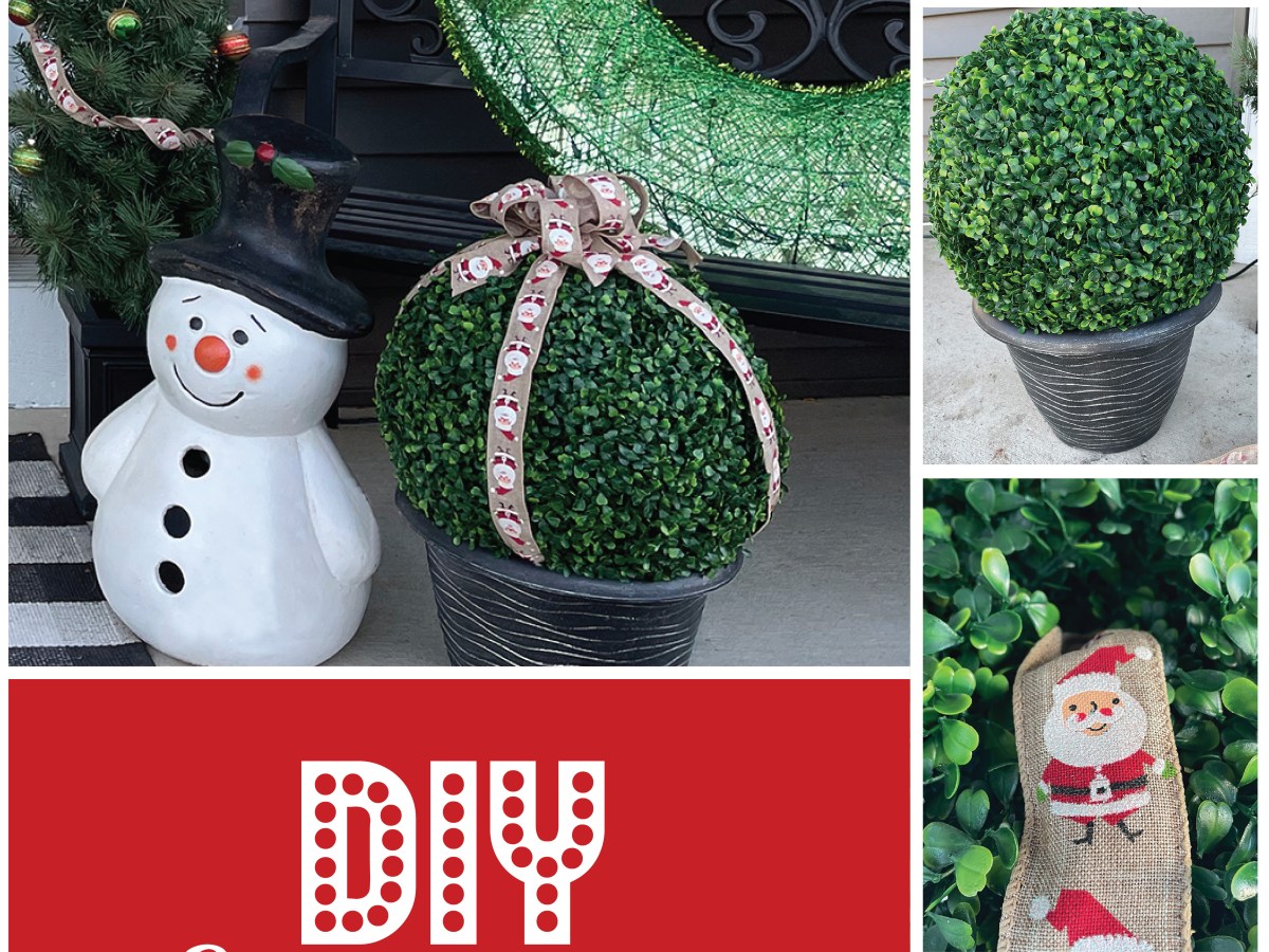DIY Faux Boxwood Holiday&nbsp;Topiary
