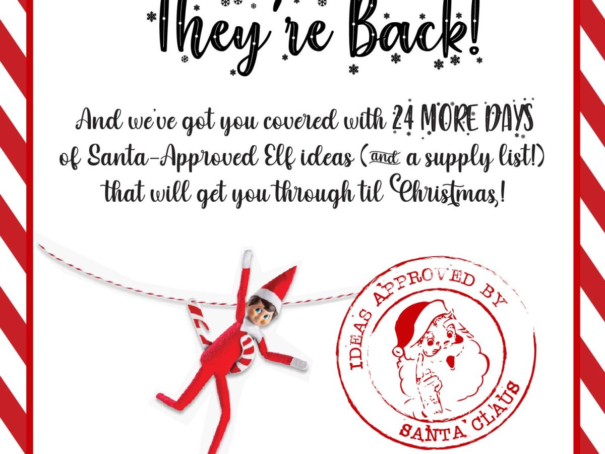 The Tired Parent’s 24 MORE Days of Elf on the Shelf&nbsp;Ideas
